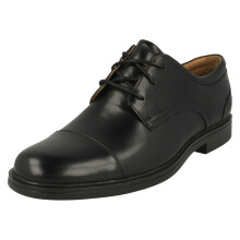 (Black, UK 6.5) Mens Clark Formal Lace Up Shoes Un Aldric Cap - H Fit