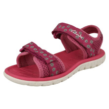 (Pink, UK 4.5 Infant) Childrens Clarks Pattern Detailed Adjustable Sandals Surfing Tide - F Fit