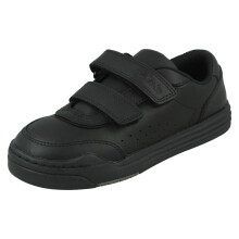 (Black, UK 11 Child) Boys Clarks Double Strap School Shoes Urban Solo K - G Fit