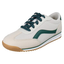 (Natural, UK 2 Child) Boys Clarks Trainers Zing Run - G Fit