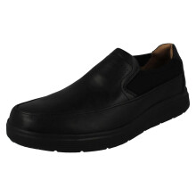 (Black, UK 8.5) Mens Clarks Slip On Casual Shoe Un Abode Go - G Fit