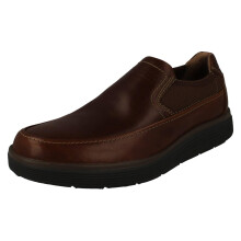 (Tan, UK 12) Mens Clarks Slip On Casual Shoe Un Abode Go - G Fit