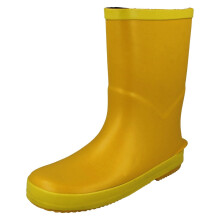 (Yellow, UK 8 Child) Childrens Clarks Pull On Wellington Boots Tarri Run - G Fit