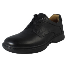 (Black, UK 10) Mens Clarks Formal Lace Up Removeable Insole Wide Fit Shoes Un Briley Pace - H Fit