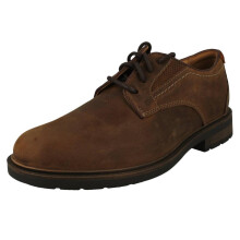 (Brown, UK 12) Mens Clarks Lace Up Shoes Un Shire Low - G Fit