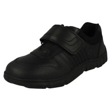 (Black, UK 9 Child) Boys Startrite Football Detailed School Shoes Chance - H Fit