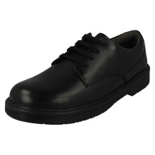 (Black, UK 7.5 Child) Boys Rhino By Startrite Lace Up School Shoes Glitch - G Fit