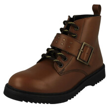 (Tan, UK 5.5 Child) Girls Angry Angels By Startrite Buckle Detailed Ankle Boots Icon - M Fit