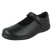 (Black, UK 12 Child) Girls Start-Rite Heart-Bow School Shoes Glisten - G Fit