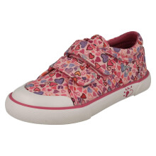 (Pink, UK 5.5 Infant) Girls Startrite Machine Washable Heart Detailed Canvas Shoe Loveheart - F Fit
