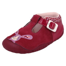 (Red, UK 5 Infant) Children's Girls Boys Startrite Pre Walker Cruiser T Bar Shoes Little Paws - F Fit