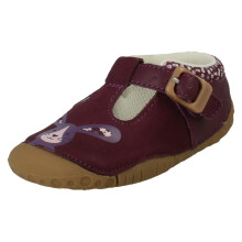 (Burgundy, UK 4.5 Infant) Children's Girls Boys Startrite Pre Walker Cruiser T Bar Shoes Little Paws - G Fit