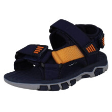 (Navy, UK 12.5 Child) Boys Startrite Sporty Sandals Trekker - F Fit