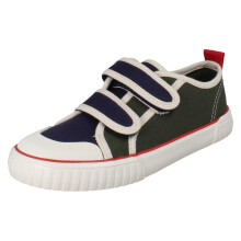 (Khaki, UK 12 Child) Childrens Unisex Startrite Canvas Trainers Tide - F Fit