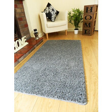 NEW CHARCOAL GREY SHAGGY MATS MACHINE WASHABLE NON SLIP LARGE SMALL BEDROOM RUGS (50 x 80 CM)