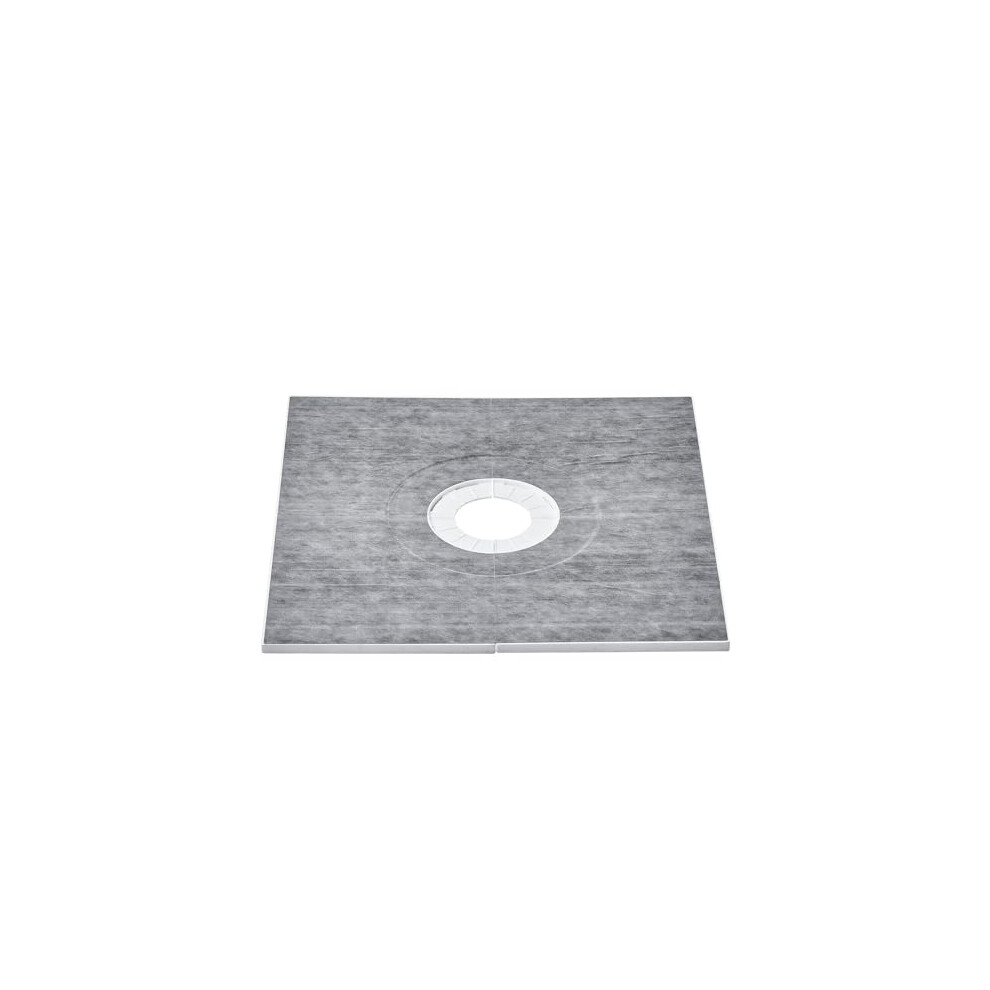 Vevor Shower Curb Kit, 914X914mm Shower Pan Kit With 160Mm Central Drain, Lightweight Eps Shower Installation Kits With 2 Waterproof Cloths, Shower