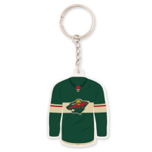 Desert Cactus Minnesota Wild Keychain NHL National Hockey League Car Keys Holder (Acrylic Keychain - Jersey)