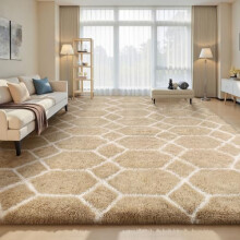 Sour Lemon Rugs Living Room 240x340cm, Grey Area Rugs for Bedroom, Washable Anti Slip Large Shaggy Soft Rug Fluffy Modern Carpets Mat Beside Area Rug
