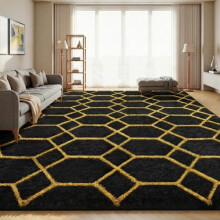 Treeboy Rugs Living Room 120x160cm, Grey Area Rugs for Bedroom, Washable Anti Slip Large Shaggy Soft Rug Fluffy Modern Carpets Mat Beside Area Rug for