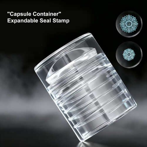 Creative Nail Art Stamp Tool Featuring Retractable Capsule And Flexible Silicone 1