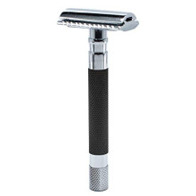 Parker 56R Graphite DE Safety Razor - Classic, Stainless Steel, Unisex-Adults, Black