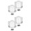4Pièces Têtes Lampes Transparentes Cube Style Raffiné Accessoires 2