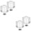 4Pièces Têtes Lampes Transparentes Cube Style Raffiné Accessoires 3