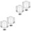 4Pièces Têtes Lampes Transparentes Cube Style Raffiné Accessoires 5