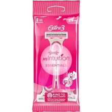 Wilkinson Sword Extra 3 Beauty Disposable Razor - 3 Blades Razor for Women - for Sensitive Skin - Pink Color Razors