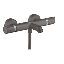 Hansgrohe Ecostat Thermostatic Bath Mixer Comfort For Exposed Installation, Brushed Black Chrome, 13114340