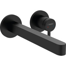 hansgrohe Finoris Basin Mixer Tap for concealed installation wall-mounted with spout 22,8 cm, matt black, 76050670