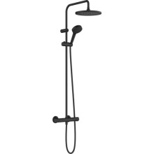Hansgrohe Vernis Blend Shower System 240 1 Spray Water-Saving with Thermostat, Matt Black, 26428670