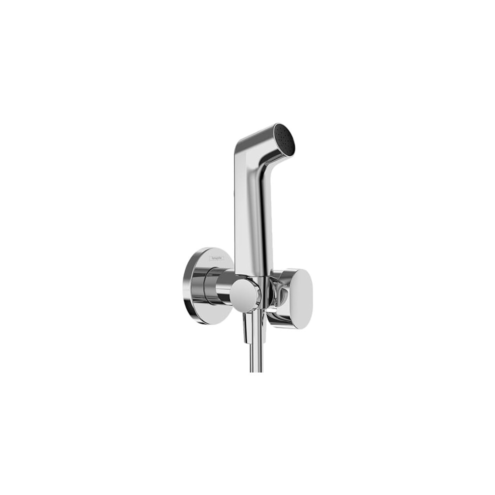 Hansgrohe Water Hand Shower S With 1 Water-Saving Jet (Ecosmart), Incl. Stopper Tap, Shower Head Holder And Shower Hose 1.25 M, For Hot Water, Chrome,