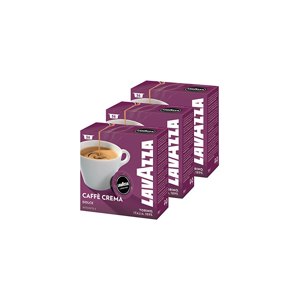 Lavazza A Modo Mio Capsules Caffè Crema Dolce, Coffee, Arabica, 108 Capsules