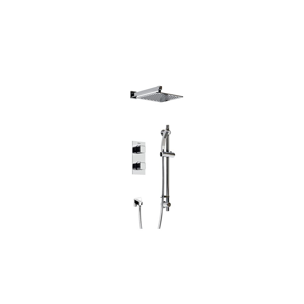 Bristan Cobalt Shwr Pk Complete Recessed Dual Control Shower Pack, Chrome