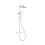 Bristan Napoli Adjustable Thermostatic Rigid Riser Diverter Bar Shower Chrome 1