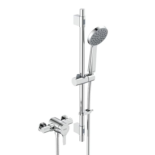 Bristan Onza Thermostatic Exposed Shower Valve with Riser Kit Chrome