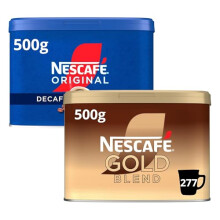 NESCAFÉ Gold Blend 500g & Orignal Decaf 500g Instant Coffee Tins