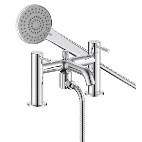 Bristan Bristan Molida Bath Shower Mixer with Easy Clean Handset, Deck Mounted, Chrome Finish