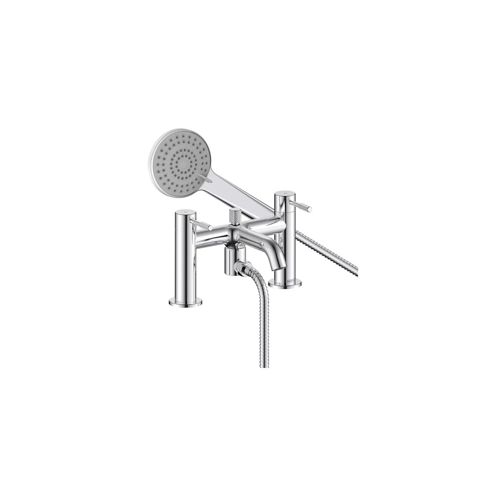 Bristan Molida Bath Shower Mixer With Easy Clean Handset, Deck Mounted, Chrome Finish
