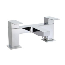Bristan Qubo Tap Bath Filler Tap with Durable Ceramic Cartridge, Deck Mounted, Chrome Finish