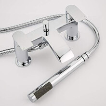 Milano Razor Bath Shower Mixer Tap Hand Shower Handset Kit - Chrome