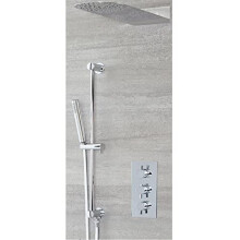 Milano Mirage Thermostatic Mixer Valve 200mm x 500mm Shower Head Handset Riser Rail - Chrome