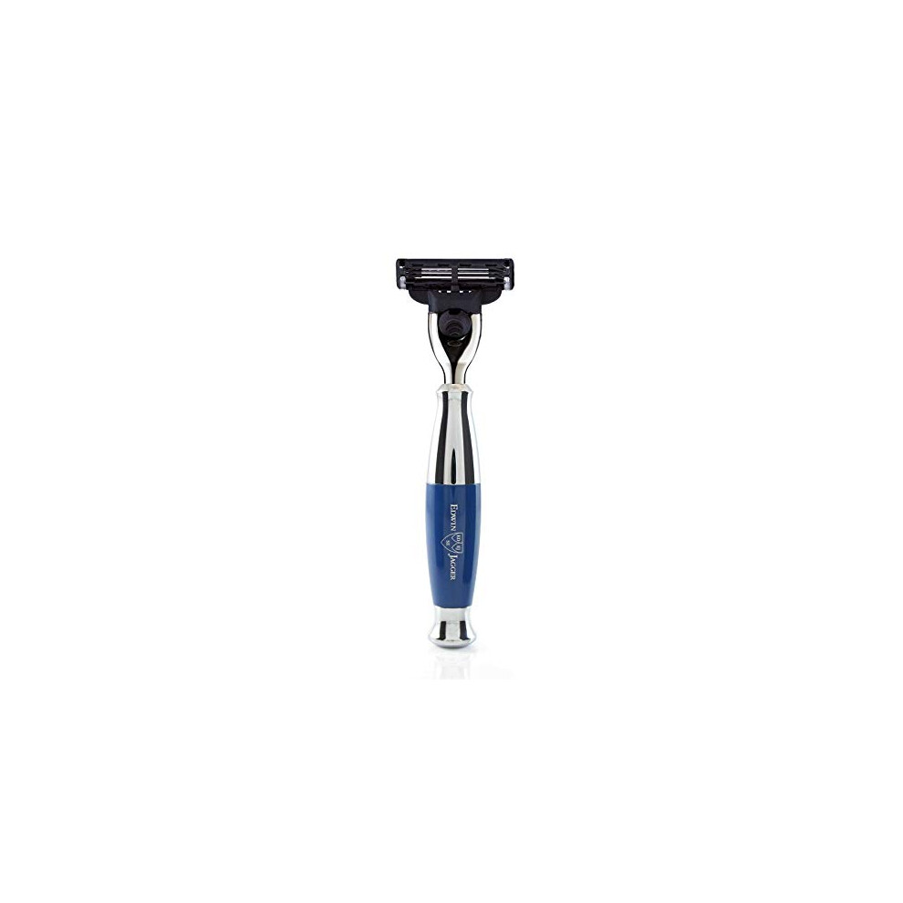 Edwin Jagger Blue & Chrome Mach 3 Razor