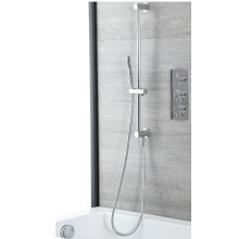 Milano Mirage Thermostatic Mixer Valve Hand Shower Handset Riser Rail Overflow Bath Filler - Chrome