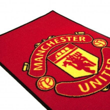 Manchester United F.C. Rug- bedroom rug- approx 80cm x 50cm- 100%Polyamide- machine washable- on a header card- Official Football Merchandise