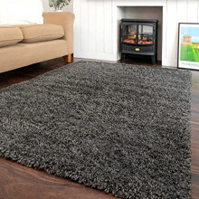 Slate Grey Modern Rug Living Room Extra Large Small Medium Rectangular Size Soft Touch Thick Pile Bedroom Area Rugs Non Shedding 80cm x 150cm