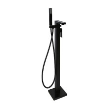Milano Preto Freestanding Bath Shower Mixer Tap Hand Shower Handset - Black