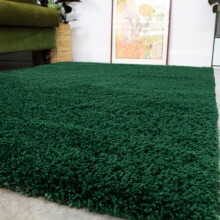 Luxury High Pile Fluffy Super Soft Shaggy Forest Green Living Room Area Rug Durable Thick Plush Carpet Shag Bathroom Mat Bedroom Hallway Rugs 60cm x