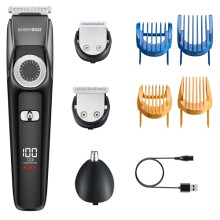 BarberBoss All-in-One Grooming Set for Men – Cordless Beard & Hair Trimmer with Nose & Ear Clipper, Rechargeable Clippers for Face and Body,